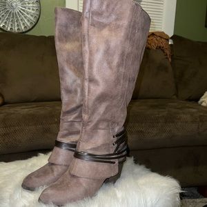 Tall Brown Heeled Boots (Freebird Lookalike)